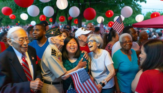 An image of a patriotic celebration of Independence Day